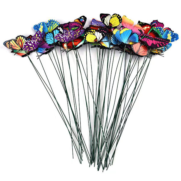 20 - Simulerede sommerfugle flagrende i vinden 20pcs