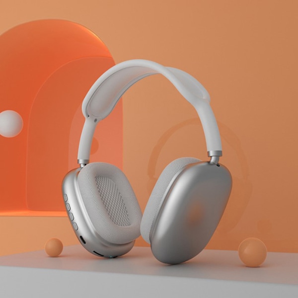 Nye P9-Max TWS Bluetooth Hodetelefoner Trådløse Hode-monterte Hodetelefoner hvit white One size
