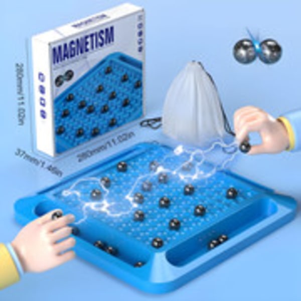 Magnetiskt schackspel för barn med bräde - Flera spelare - Magnetiskt stridsschack - Förälder-barn - Magnetiskt stenspel