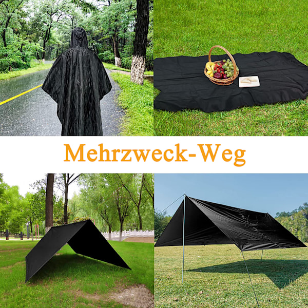 Sadesuoja Herra Nainen Vedenpitävä, 3 in 1 Poncho