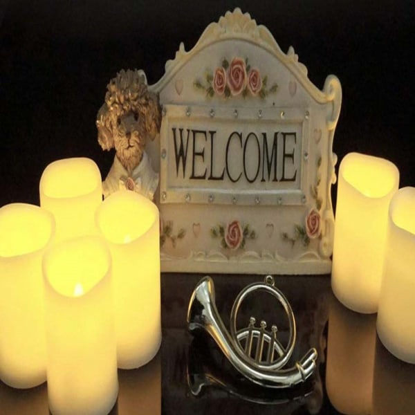 6 stk. LED-lys, flammefri lys Real Wax Batterilys