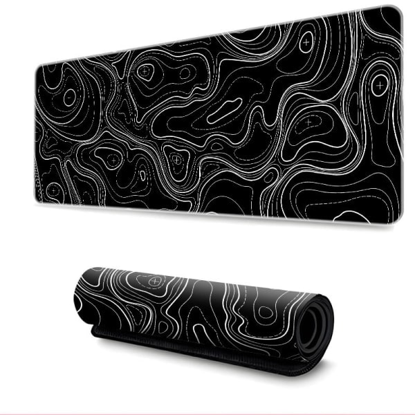 Stor musmåtte skrivebordsunderlag Sort M Sort Black Black S