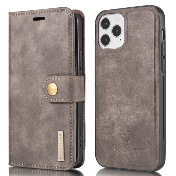 DG.MING 2-in-1 Magneettilompakko iPhone 13 Ruskea