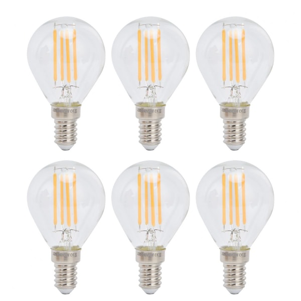 Himmennettävä E14 LED-lamppu, himmennettävä LED-lamppu, G45 himmennettävä hehkulamppu, E14 pieni Edison-ruuvilamppu, 6-pakkaus