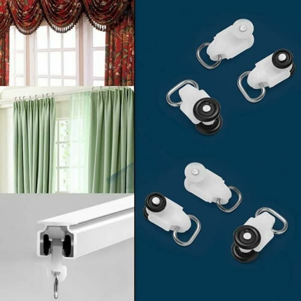 Gardinstångsrullar 40 stycken Pergola krokskena gardinskena