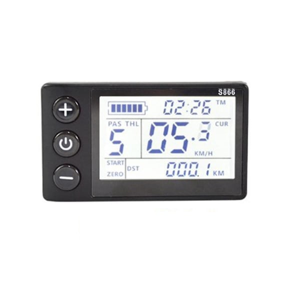 S866 Elektrisk Sykkel LCD Skjerm E-sykkel Elektrisk Scooter Display Meter Kontrollpanel med Vanntett{GKS}