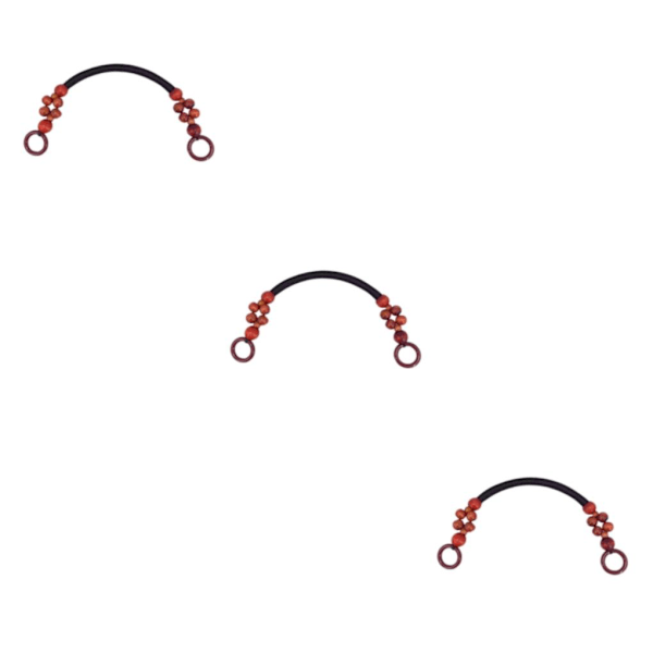 1/2/3 Træperle Taske Hank Taske Rem Håndtaske Hank Sort 48cm[mo] Black 48cm 1Set