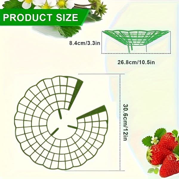 Kraftig jordbær- og vannmelonstativ - hagestøtteramme, trelags solid design 20pcs