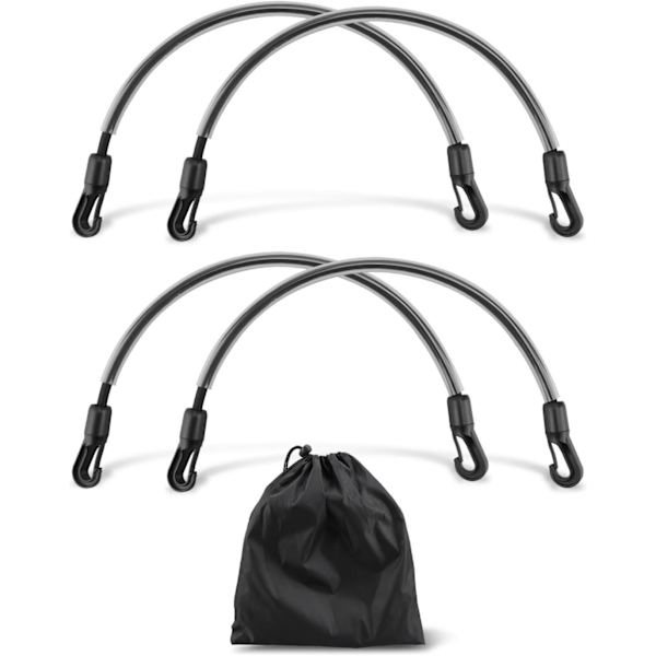 Hestedekken Benstropper med Doble Klips, Elastiske Erstatningsstropper 4 Stk + 1 Pose