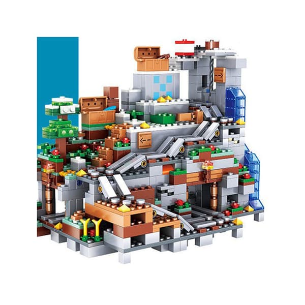 900 Bitar Minecraft Berg Grotta Byggklossar Set Barn Present [mo]