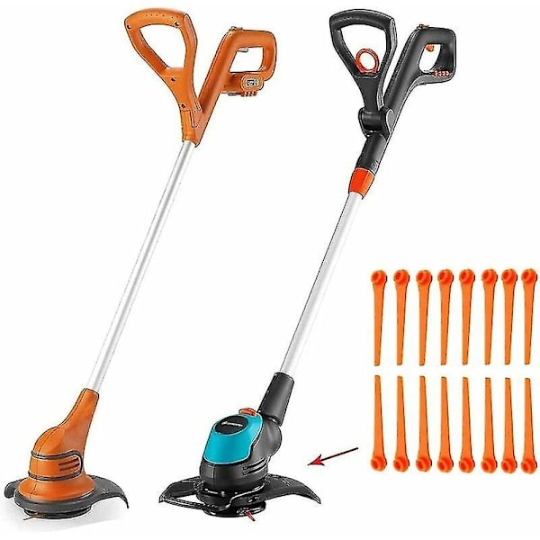 100-pak plastskæringsblade til Gardena 9823 9825 9820 9821 Trimmerblade 70mm