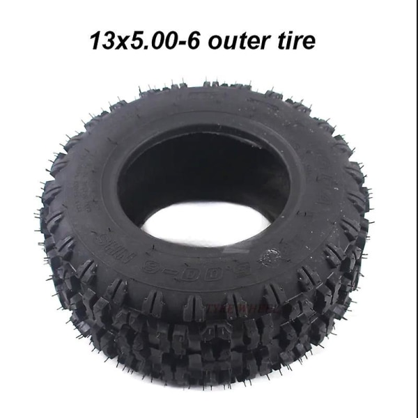 6 tommers dekk bak 13x5.00-6 Slange Ytterdekk for 47cc 49cc Små ATV Go Kart Mini Quad Bike Snøscooterdeler 13x5.00-6 outer tyre