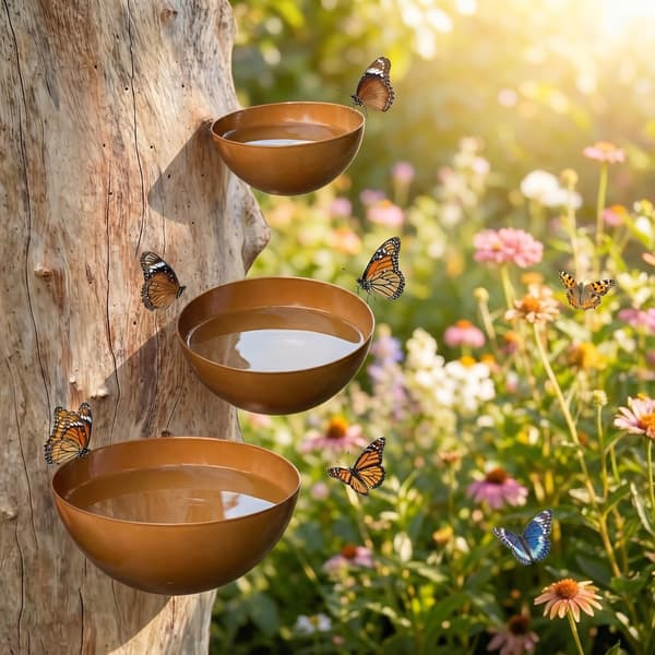 3-delt metalkædesæt til ophængning af planter, S-formet krog, multifunktionel kædekrog, velegnet til fuglefoderbræt 3-piece insect water feeder set
