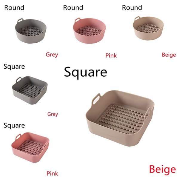 Airfryer Silikone Gryde AirFryer Tilbehør beige[mo] beige Square