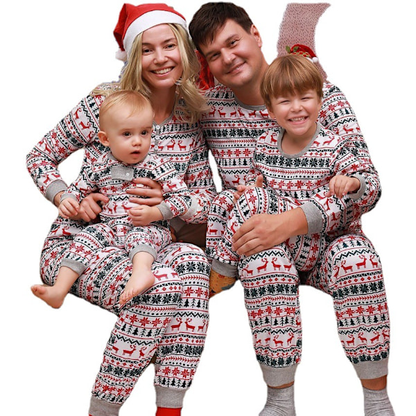 Familje Matchande Julpyjamas Barn Vuxen Set Baby Nattkläder Mon-2XL