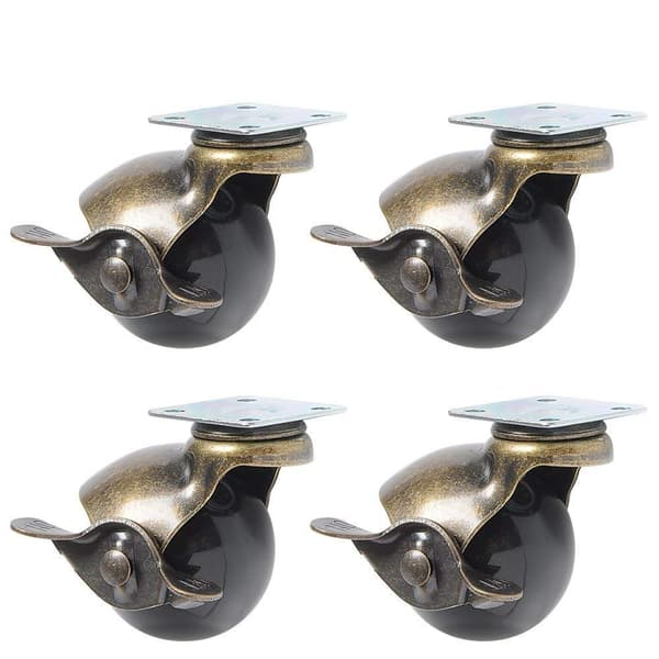4 st möbelhjul (1,5 tum (40 mm) - med broms)