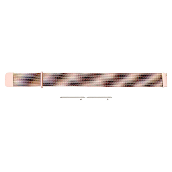 20 mm metallnettarmbånd i rustfritt stål med hurtigutløsing, universalt armbånd for Galaxy Watch, Vivoactive HR, Amazfit GTS 2 Mini, roségull