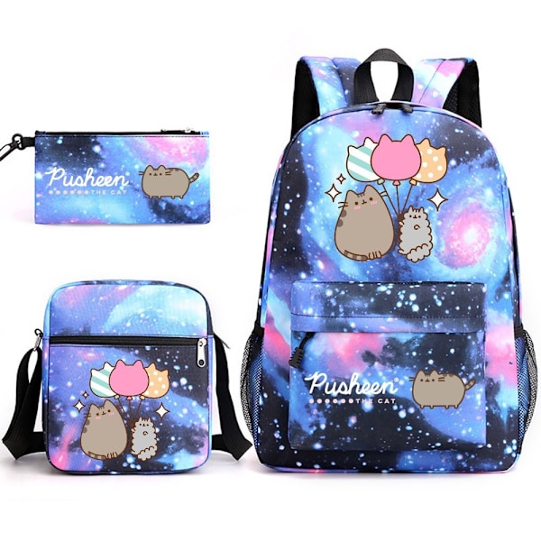 Pusheen Fat Kitten tredelt skolesekk casual gutter og jenter Pusheen Fat Kitten-WELLNGS Pusheen Fat Kitten Pusheen Fat Kitten 1 set