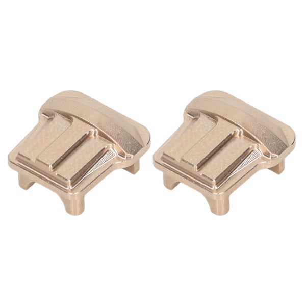 2 stk. messing differentialedæksel til Traxxas 1/18 RC bil, øger vægten, rustbeskyttelse, RC akseldæksel, guld