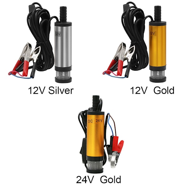 Mordely Elbil Oljepump 12V 24V För pumpning 12V Silver