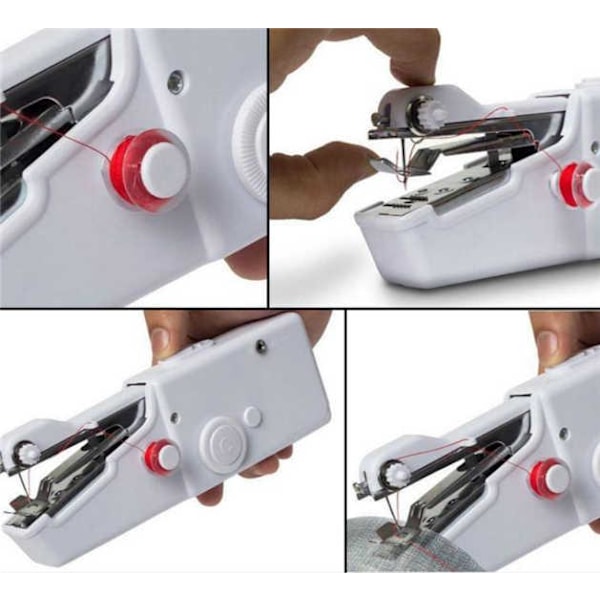 Mini handsymaskin nål sy trådlös nål kläder tyg elektronisk symaskin