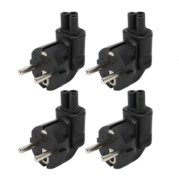 4st EU4.8MM till IEC320 C5 Strömadapter Universell Standard Dator Strömadapter EU-kontakt 100-250V
