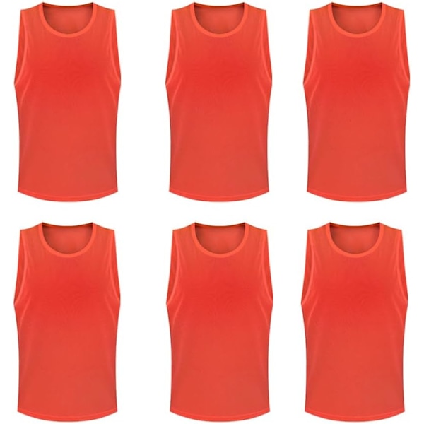 Fotballtreningsvest, Barn og Voksne Fotballtreningsutstyr Vester for Lagtrening red6 red6 XL