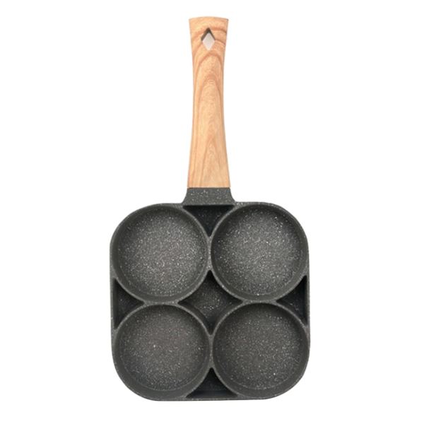 Munkeille sopiva pannukakkupannu, 4 kupin paistinpannu, nonstick-pinnoite, alumiini, bakeliitti-kahva, aamiaiselle 0.2