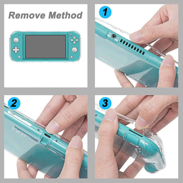 För Nintendo Switch Lite Crystal Case Case Förvaringsväska Transparent Hard Case Switch