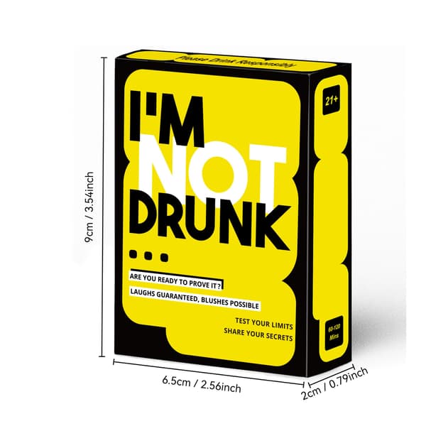 JAG ÄR INTE FULL (Endast engelsk version) - Dryckesspel, Partyspel, Kortspel drunklovers