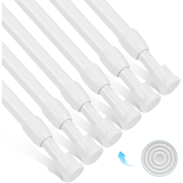 Utdragbar gardinstång, 6 st 30-50 cm halkfri borr-fri stång för gardiner 6 pcs (30–35 cm)