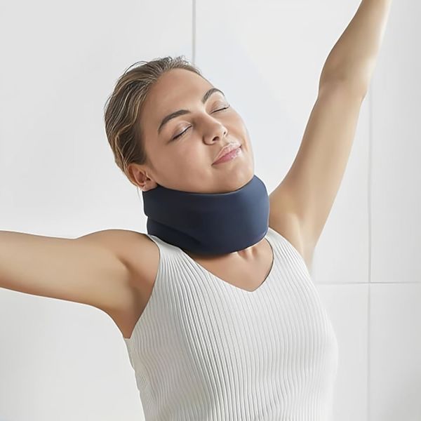 Cervicorrect nackstöd, nackstöd mot snarkning, nackstöd för sovande mjukt skum, nackstöd för nacksmärta och stöd för kvinnor män grey