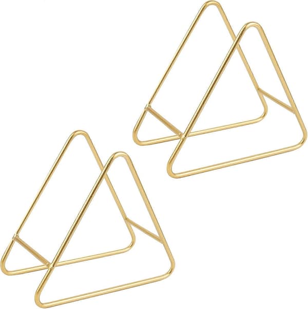 2-pack Gold Coaster Holders, 15cm Metal Design for Round and Square Coasters, Durable and Stylish Drink Accessory