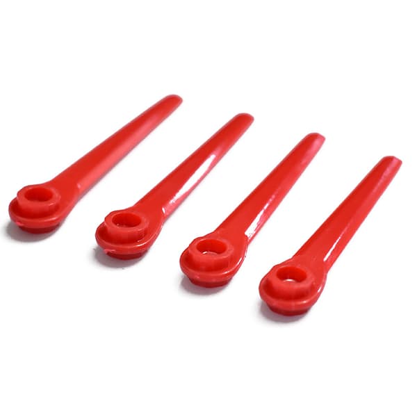 100-pack plastutbytesblad för Gardena 9823 9825 9820 9821 Trimmerblad 70mm red