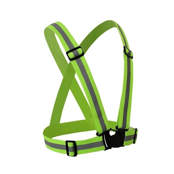 2-pack - Reflexsele för Vuxna & Barn / Reflexväst – Reflex LimeGr LimeGreen one size