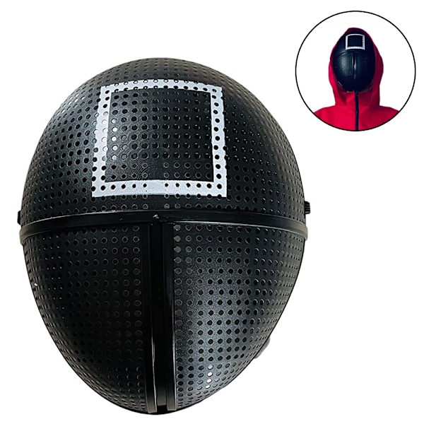 Squid Game Mask, Maskeradmask för temafester, Fyrkant