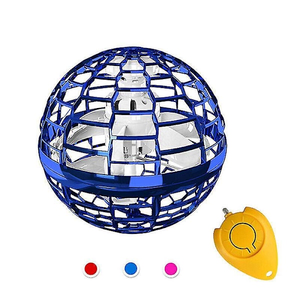 3-pakke Pro Hover Ball Flygende Ball Led Spinner Ball Flygende Orb Leke Blue