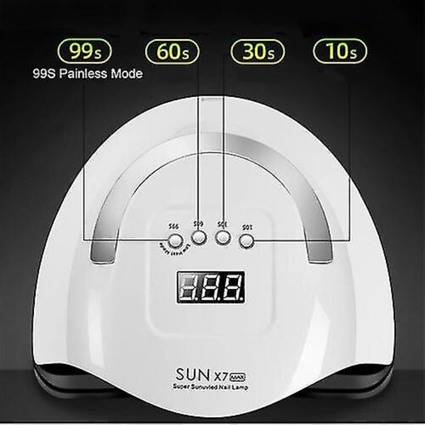 180w Solnagellampa Torktumlare Uv Ljus Gel Härdande Maskin Timer Led Professionellt Verktyg