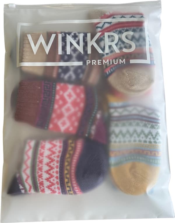 Uldne varme vinterstrømper, damestue-strømper, stil, størrelser 34-37 Retro sock set with wool 34-37