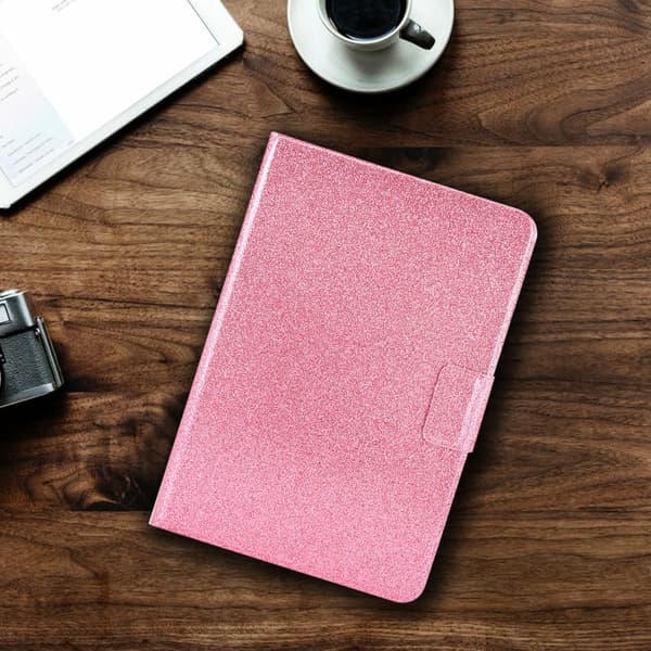 Samsung Galaxy Tab A9 / A11 Glitter-nahkakotelo Rosa