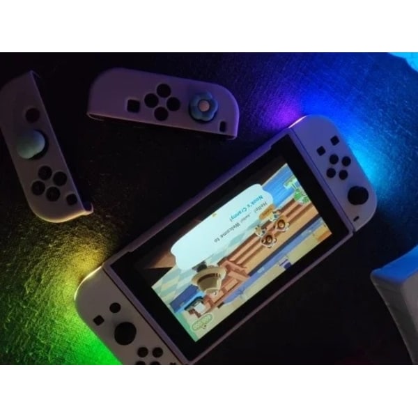 Käsikäyttöinen LED-ohjain, yhteensopiva JoyCon Nintendo Switchin kanssa, valkoinen White WHITE