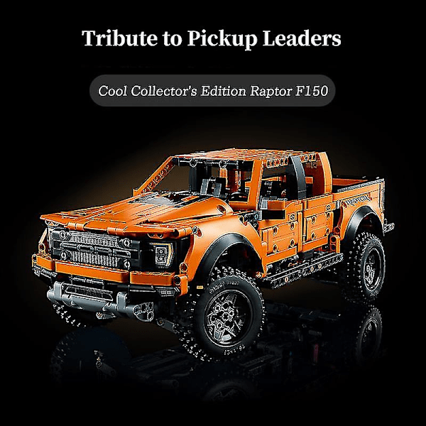 1379 st Ford Raptors F-150 Pickup Truck Racing Car Moc 42126 Byggsten Modell Leksaker Klossar För Barn Presenter [kk] 1380 no original box