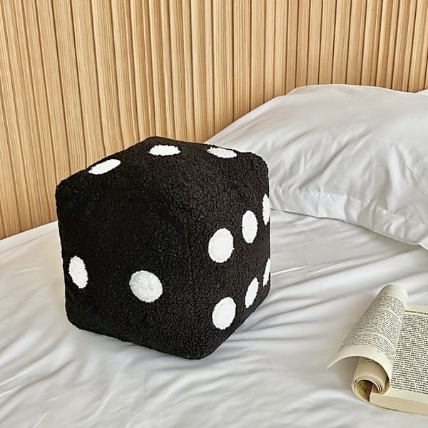 【Terningformet pyntepute】En enkelt terningformet pyntepute, ideell for hjemmeinnredning og sofaputer, for å lindre stress. White