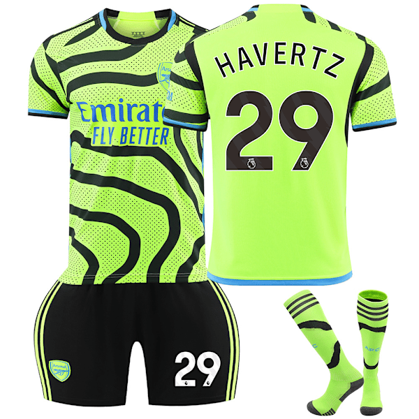 2324 Arsenal Away Green Jersey Set with Socks No. 29 HARVERTZ No. 29 HARVERTZ No. 29 HARVERTZ XS