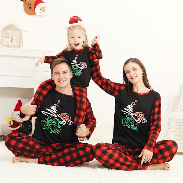 Grinchen Matchande Familjepysjamas Julen - Vuxna & Barn XL