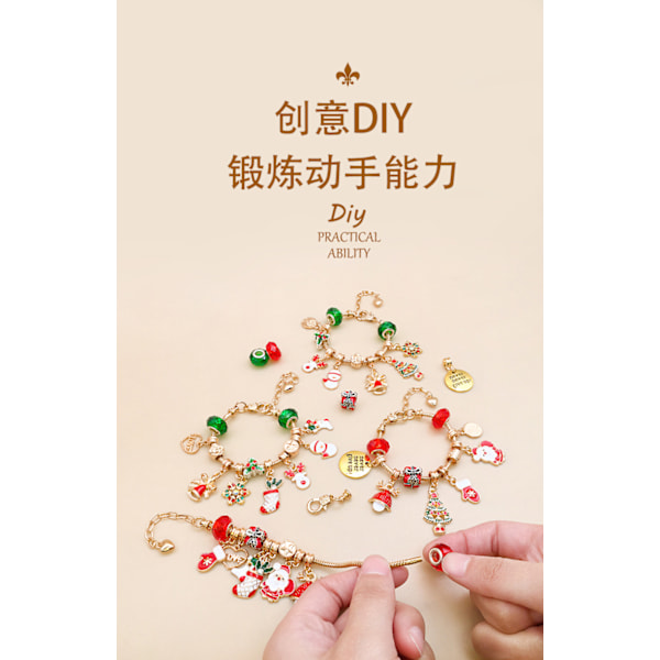 24-dages nedtællingskalender DIY Blind Box Armbånds Ornament Julegave