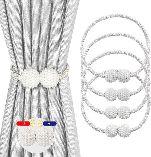 Gardinklemmer, magnetiske gardinklemmer til stue, arbeidsrom