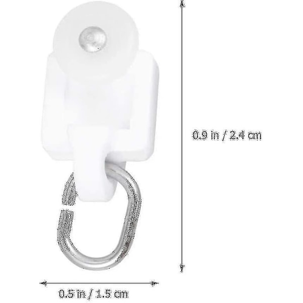 Gardin Glider Krog Skinne Glide Gardin Lydløs Hjul Rulle Krog Kugle Rulle 50 stk