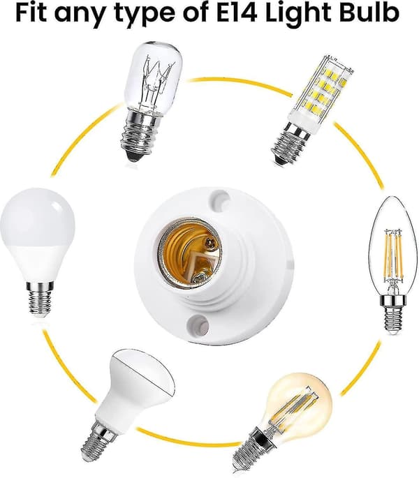 5-pack E14 lamphållare, E14 Edison skruvlamphållare, plast taklampssockel Crday present[mo]