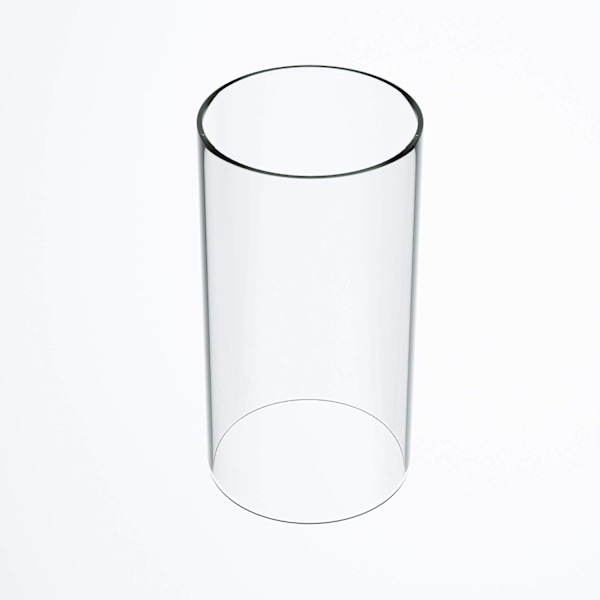 Stor Glaslykta för Orkanljus, Öppen i Båda Ändar, 3\" Bred x 5\" Hög Klar[GP] Klar Clear 3'' wide x 5'' tall